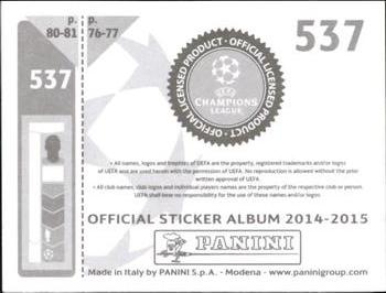 2014-15 Panini UEFA Champions League Stickers #537 Paulo Oliveira Back