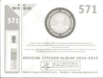 2014-15 Panini UEFA Champions League Stickers #571 Yacine Brahimi Back