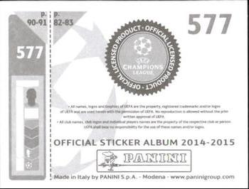 2014-15 Panini UEFA Champions League Stickers #577 Adrian Lopez Back