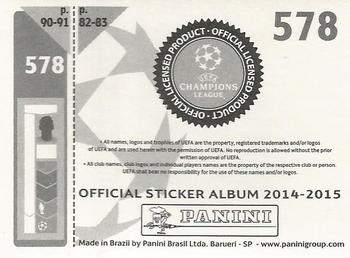 2014-15 Panini UEFA Champions League Stickers #578 Vincent Aboubakar Back