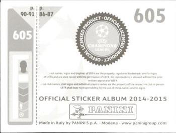 2014-15 Panini UEFA Champions League Stickers #605 Benat Etxebarria Back