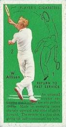 1936 Player's Tennis #4 W. Allison Front