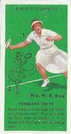 1936 Player's Tennis #7 Mrs. M. R. King Front