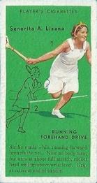 1936 Player's Tennis #9 Senorita A. Lizana Front