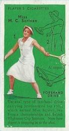 1936 Player's Tennis #12 Miss M. C. Scriven Front