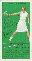 1936 Player's Tennis #27 Mrs. Sperling Front