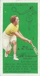 1936 Player's Tennis #33 Miss A. M. Yorke Front