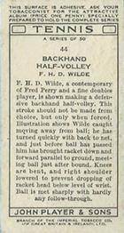 1936 Player's Tennis #44 F. H. D. Wilde Back
