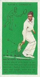1936 Player's Tennis #44 F. H. D. Wilde Front