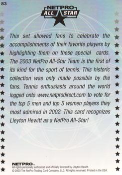 2003 NetPro International Series #83 Lleyton Hewitt Back