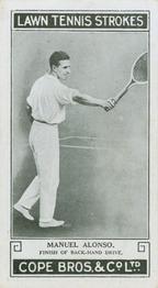 1924 Cope's Lawn Tennis Strokes #3 Manuel Alonso Front