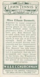 1928 Churchman's Lawn Tennis #6 Miss Eileen Bennett Back