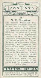 1928 Churchman's Lawn Tennis #9 N.E. Brookes Back