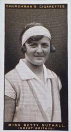 1928 Churchman's Lawn Tennis #36 Miss Betty Nuthall Front