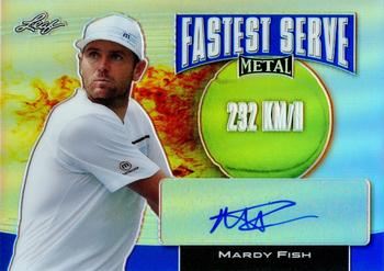 2016 Leaf Metal - Fastest Serve Autographs Blue #FS-MF1 Mardy Fish Front