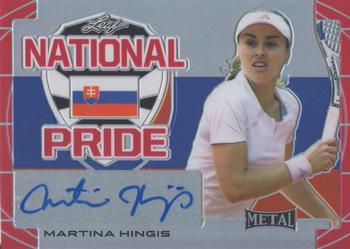 2016 Leaf Metal - National Pride Autographs Red #NP-MH1 Martina Hingis Front