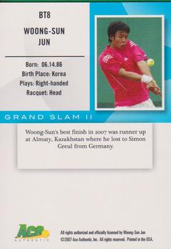 2008 Ace Authentic Grand Slam II #BT8 Woong-Sun Jun Back