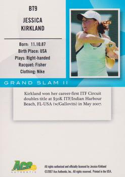 2008 Ace Authentic Grand Slam II #BT9 Jessica Kirkland Back