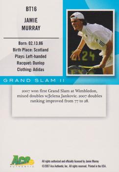 2008 Ace Authentic Grand Slam II #BT16 Jamie Murray Back