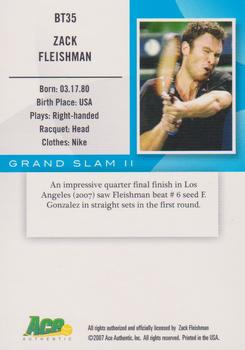 2008 Ace Authentic Grand Slam II #BT35 Zack Fleishman Back