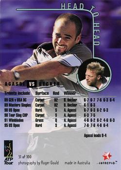 1996 Intrepid Blitz ATP #31 Boris Becker / Andre Agassi Back