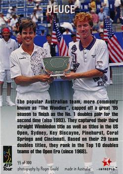 1996 Intrepid Blitz ATP #55 Todd Woodbridge / Mark Woodforde Back