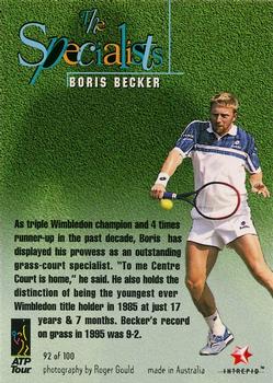 1996 Intrepid Blitz ATP #92 Boris Becker Back