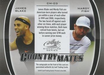 2017 Leaf Signature Series - Dual Autographs Countrymates Silver #CM-03 James Blake / Mardy Fish Back