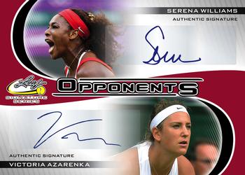 2017 Leaf Signature Series - Dual Autographs Opponents Red #O-03 Serena Williams / Victoria Azarenka Front
