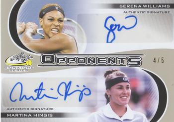 2017 Leaf Signature Series - Dual Autographs Opponents Silver #O-02 Serena Williams / Martina Hingis Front