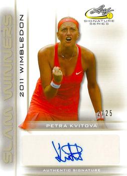 2017 Leaf Signature Series - Slam Winners Autographs Silver #SW-PK1 Petra Kvitova Front