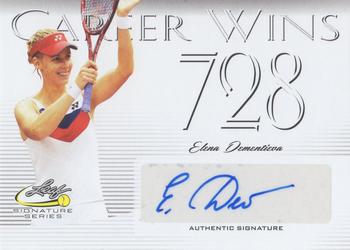 2017 Leaf Signature Series - Career Wins Autographs #CW-ED1 Elena Dementieva Front
