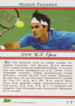 2011 Ace Authentic Roger Federer #17 Roger Federer Back