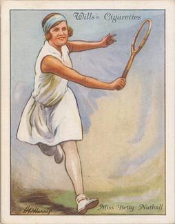 1931 Wills's Lawn Tennis #18 Miss Betty Nuthall Front