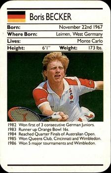 1987 Ace Fact Packs Sporting Greats - Tennis #NNO Boris Becker Front
