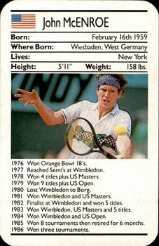 1987 Ace Fact Packs Sporting Greats - Tennis #NNO John McEnroe Front