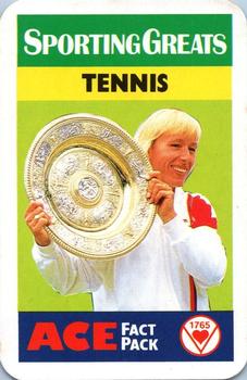 1987 Ace Fact Packs Sporting Greats - Tennis #NNO Martina Navratilova Front