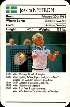 1987 Ace Fact Packs Sporting Greats - Tennis #NNO Joakim Nystrom Front