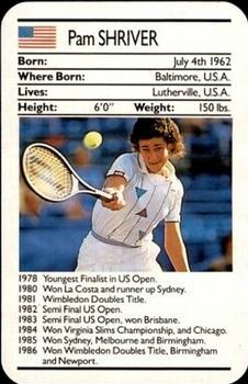 1987 Ace Fact Packs Sporting Greats - Tennis #NNO Pam Shriver Front
