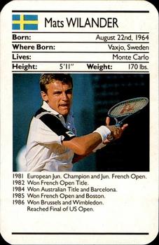 1987 Ace Fact Packs Sporting Greats - Tennis #NNO Mats Wilander Front