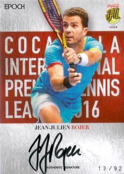 2016 Epoch Coca-Cola International Premier Tennis League - Authentic Signatures Vertical #AS-JJ-V Jean-Julien Rojer Front