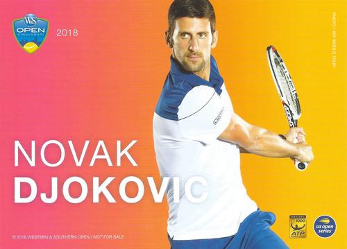 2018 Western & Southern Open Player Cards #NNO Novak Djokovic Front