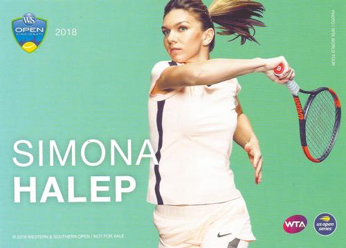 2018 Western & Southern Open Player Cards #NNO Simona Halep Front