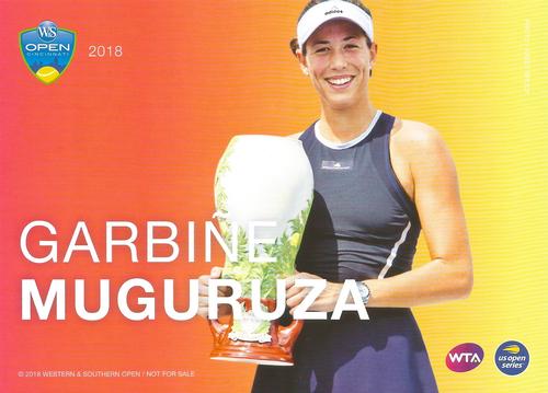 2018 Western & Southern Open Player Cards #NNO Garbiñe Muguruza Front