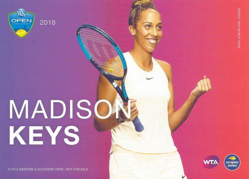 2018 Western & Southern Open Player Cards #NNO Madison Keys Front