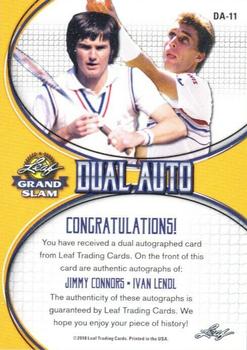 2018 Leaf Grand Slam - Dual Autographs #DA-11 Jimmy Connors / Ivan Lendl Back