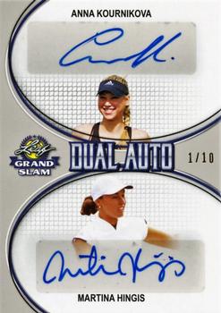 2018 Leaf Grand Slam - Dual Autographs - Silver #DA-03 Anna Kournikova / Martina Hingis Front