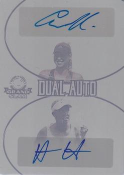2018 Leaf Grand Slam - Dual Autographs - Printing Plates Magenta #DA-02 Anna Kournikova / Ashley Harkleroad Front