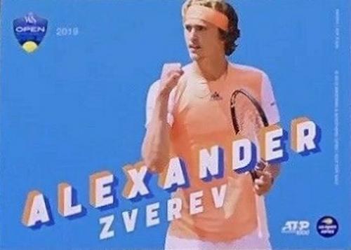 2019 Western & Southern Open Player Cards #NNO Alexander Zverev Front