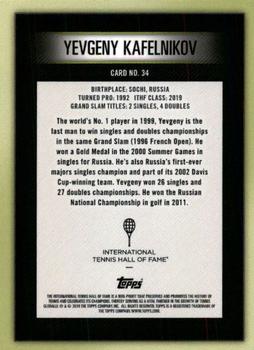 2019 Topps International Tennis Hall of Fame #34 Yevgeny Kafelnikov Back
